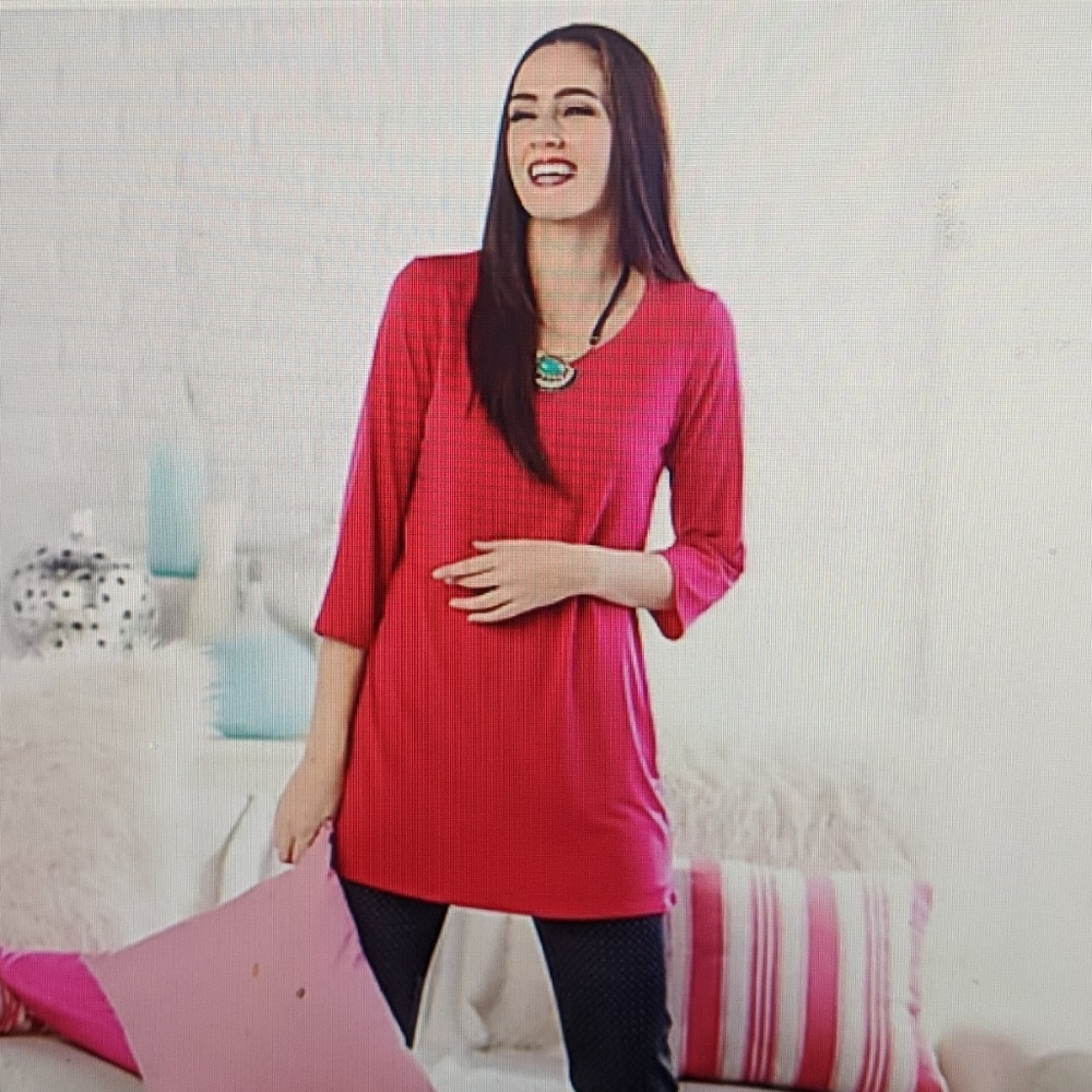 Susan Graver Liquid Knit 3/4 Length Sleeve…